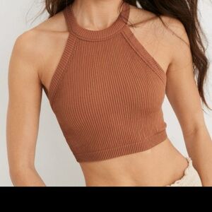 Aerie Brown Tank Top OFFLINE By Aerie Real Me
XTRA High Neck Sports Bra